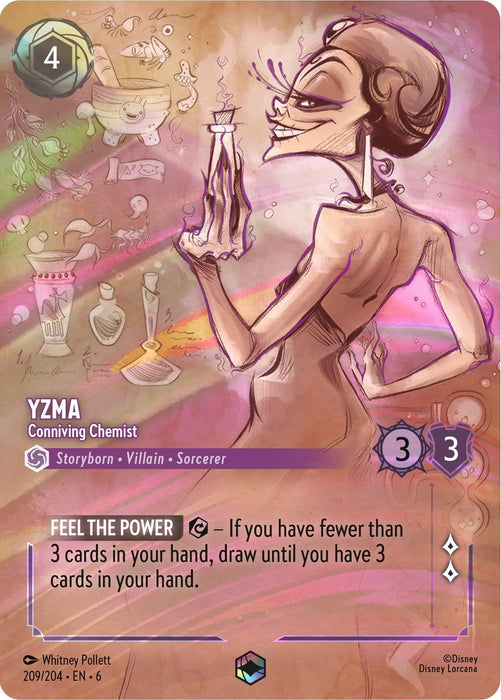 Image for Yzma - Conniving Chemist (Enchanted) (209/204) (Holofoil) [Azurite Sea] - Disney Lorcana