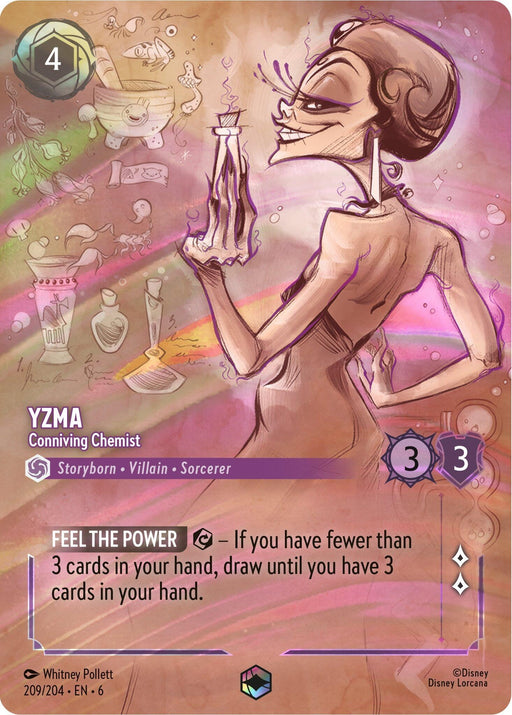 Image for Yzma - Conniving Chemist (Enchanted) (209/204) (Holofoil) [Azurite Sea] - Disney Lorcana