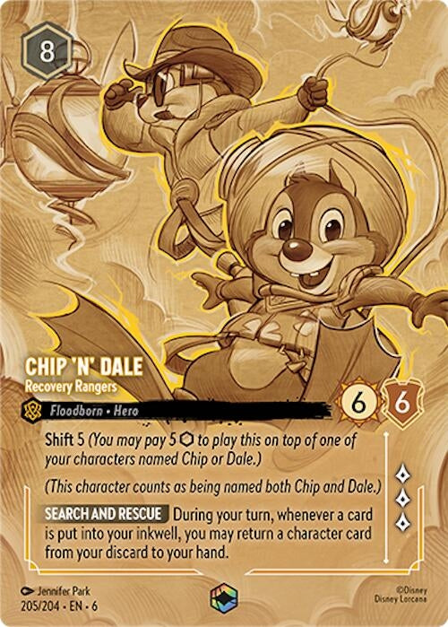 Image for Chip 'n' Dale - Recovery Rangers (Enchanted) (205/204) (Holofoil) [Azurite Sea] - Disney Lorcana