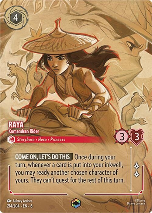 Image for Raya - Kumandran Rider (Enchanted) (214/204) (Holofoil) [Azurite Sea] - Disney Lorcana
