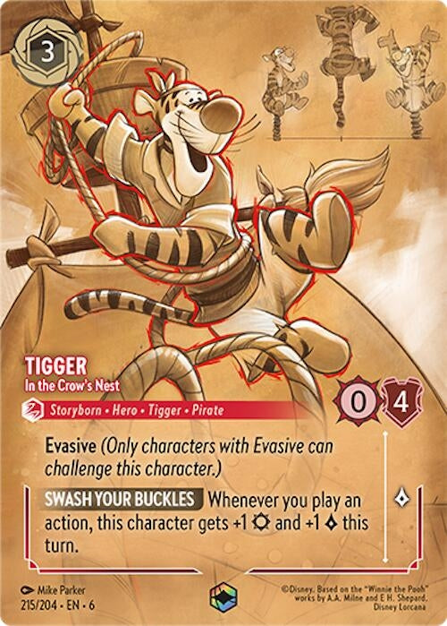 Image for Tigger - In the Crow's Nest (Enchanted) (215/204) (Holofoil) [Azurite Sea] - Disney Lorcana