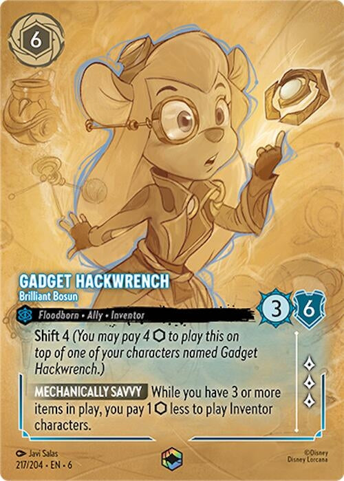 Image for Gadget Hackwrench - Brilliant Bosun (Enchanted) (217/204) (Holofoil) [Azurite Sea] - Disney Lorcana