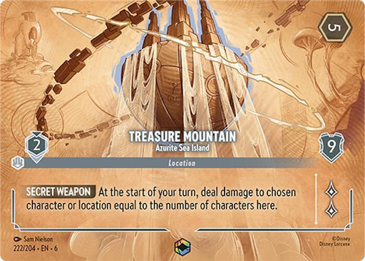 Image for Treasure Mountain - Azurite Sea Island (Enchanted) (222/204) (Holofoil) [Azurite Sea] - Disney Lorcana