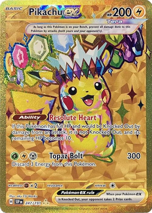 Image for Pikachu ex (247/191) (Holofoil) [SV08: Surging Sparks] - Pokemon