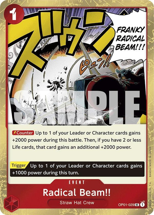 Radical Beam!! (Jolly Roger Foil) (OP01-029) (Foil) [Premium Booster -The Best-]