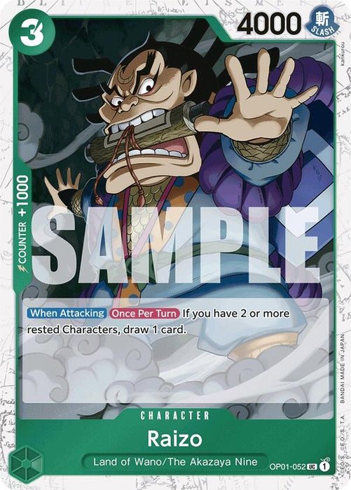 Image for Raizo (Jolly Roger Foil) (OP01-052) (Foil) [Premium Booster -The Best-] - One Piece Card Game