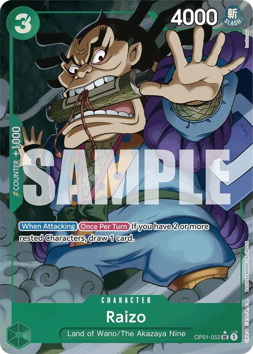 Image for Raizo (Full Art) (OP01-052) (Foil) [Premium Booster -The Best-] - One Piece Card Game
