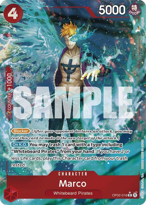 Image for Marco (Full Art) (OP02-018) (Foil) [Premium Booster -The Best-] - One Piece Card Game