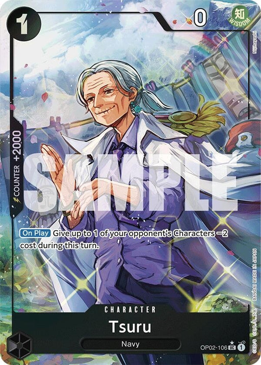 Image for Tsuru (Full Art) (OP02-106) (Foil) [Premium Booster -The Best-] - One Piece Card Game