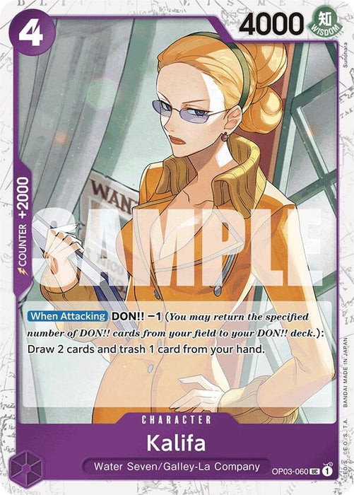 Image for Kalifa (Jolly Roger Foil) (OP03-060) (Foil) [Premium Booster -The Best-] - One Piece Card Game