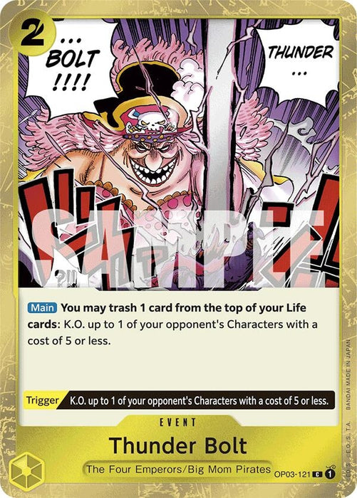 Image for Thunder Bolt (Jolly Roger Foil) (OP03-121) (Foil) [Premium Booster -The Best-] - One Piece Card Game
