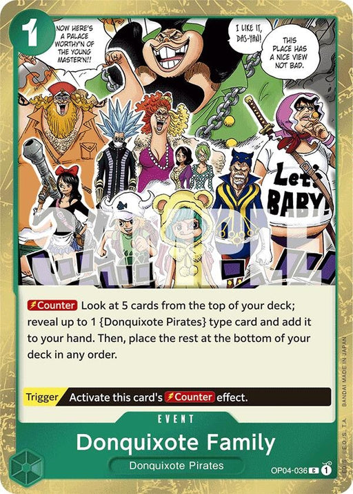 Image for Donquixote Family (Jolly Roger Foil) (OP04-036) (Foil) [Premium Booster -The Best-] - One Piece Card Game