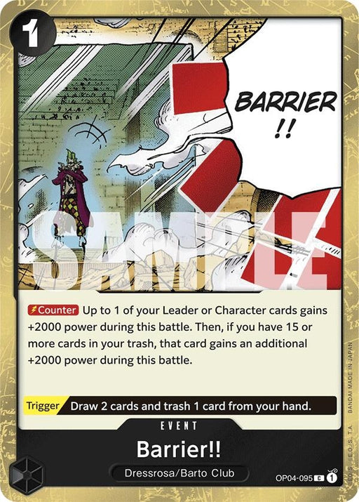 Image for Barrier!! (Jolly Roger Foil) (OP04-095) (Foil) [Premium Booster -The Best-] - One Piece Card Game