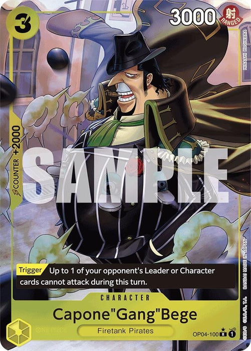 Image for Capone"Gang"Bege (OP04-100) (Full Art) (OP04-100) (Foil) [Premium Booster -The Best-] - One Piece Card Game