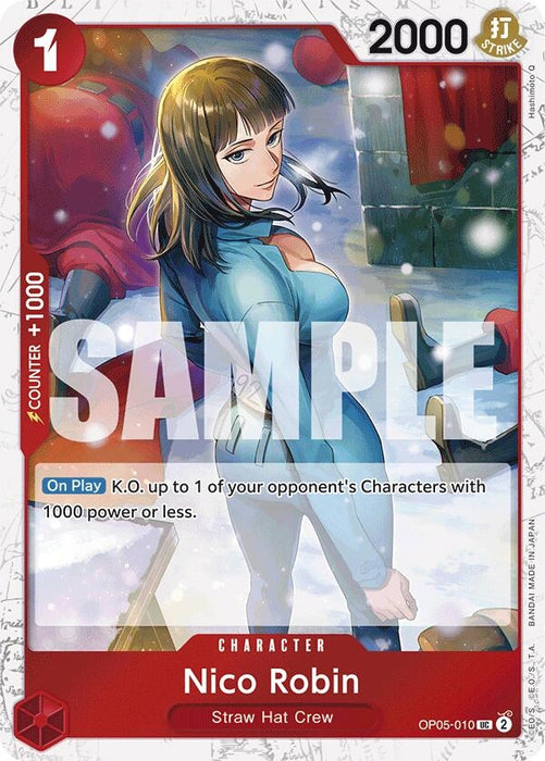 Image for Nico Robin (Jolly Roger Foil) (OP05-010) (Foil) [Premium Booster -The Best-] - One Piece Card Game
