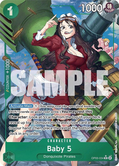 Image for Baby 5 (OP05-034) (Alternate Art) (OP05-034) (Foil) [Premium Booster -The Best-] - One Piece Card Game