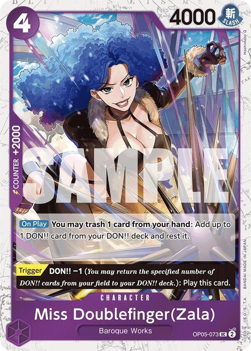Miss Doublefinger(Zala) (Jolly Roger Foil) (OP05-073) (Foil) [Premium Booster -The Best-]