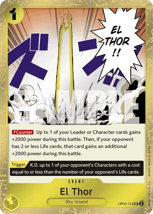 Image for El Thor (Jolly Roger Foil) (OP05-114) (Foil) [Premium Booster -The Best-] - One Piece Card Game