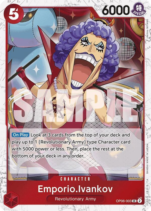 Image for Emporio.Ivankov (Jolly Roger Foil) (OP06-003) (Foil) [Premium Booster -The Best-] - One Piece Card Game