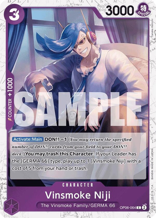 Vinsmoke Niji (OP06-064) (Jolly Roger Foil) (OP06-064) (Foil) [Premium Booster -The Best-]