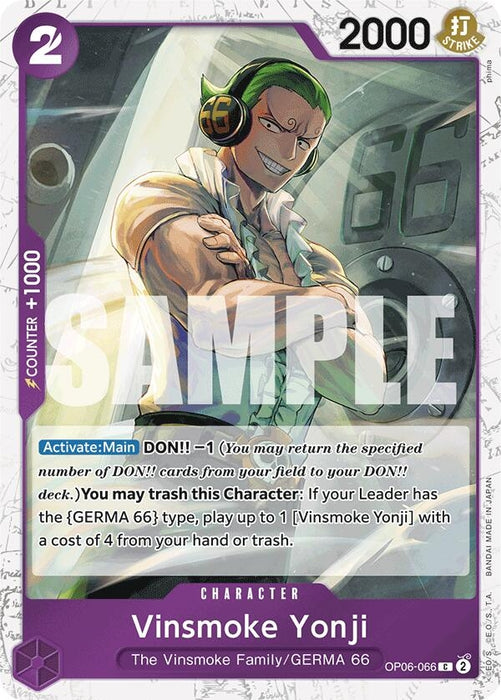 Vinsmoke Yonji (OP06-066) (Jolly Roger Foil) (OP06-066) (Foil) [Premium Booster -The Best-]