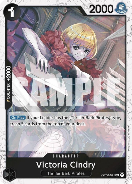 Image for Victoria Cindry (Jolly Roger Foil) (OP06-091) (Foil) [Premium Booster -The Best-] - One Piece Card Game