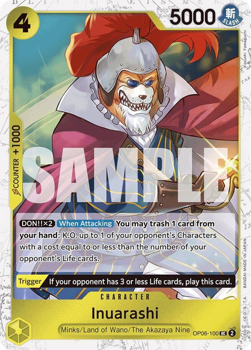 Image for Inuarashi (Jolly Roger Foil) (OP06-100) (Foil) [Premium Booster -The Best-] - One Piece Card Game