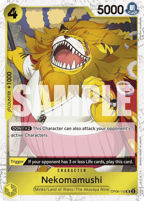 Image for Nekomamushi (Jolly Roger Foil) (OP06-110) (Foil) [Premium Booster -The Best-] - One Piece Card Game