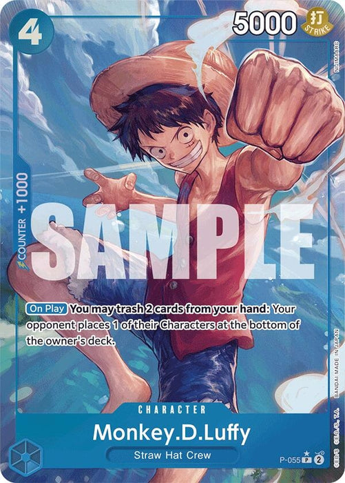 Image for Monkey.D.Luffy (P-055) (Full Art) (P-055) (Foil) [Premium Booster -The Best-] - One Piece Card Game