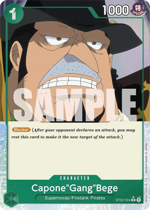 Image for Capone"Gang"Bege (ST02-004) (Full Art) (ST02-004) (Foil) [Premium Booster -The Best-] - One Piece Card Game