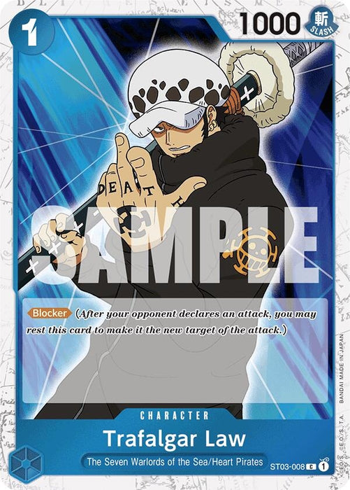 Image for Trafalgar Law (ST03-008) (Jolly Roger Foil) (ST03-008) (Foil) [Premium Booster -The Best-] - One Piece Card Game