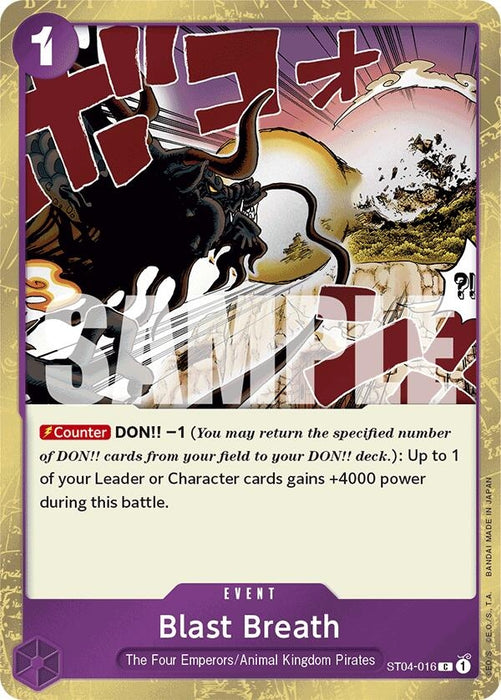 Image for Blast Breath (Jolly Roger Foil) (ST04-016) (Foil) [Premium Booster -The Best-] - One Piece Card Game
