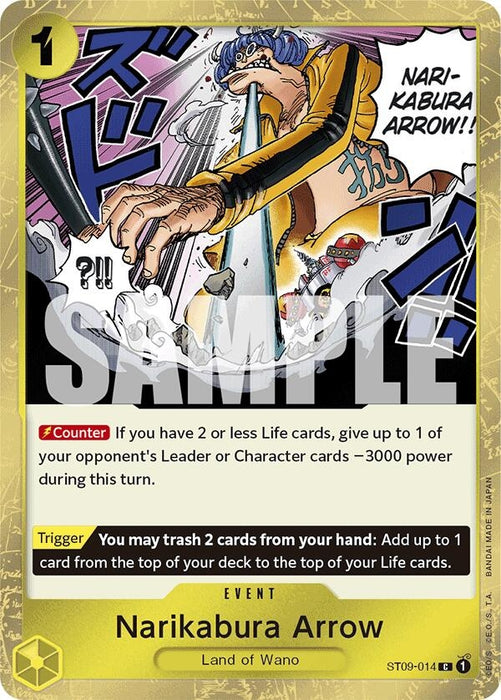 Image for Narikabura Arrow (Jolly Roger Foil) (ST09-014) (Foil) [Premium Booster -The Best-] - One Piece Card Game