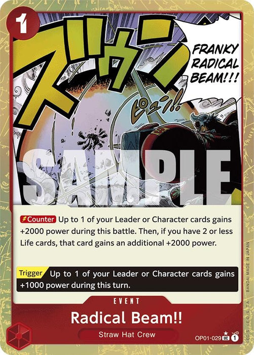 Radical Beam!! (Textured Foil) (OP01-029) (Foil) [Premium Booster -The Best-]