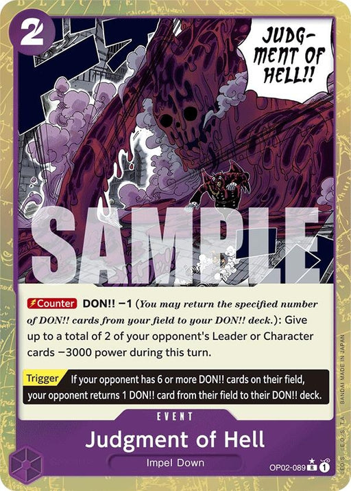 Image for Judgment of Hell (Textured Foil) (OP02-089) (Foil) [Premium Booster -The Best-] - One Piece Card Game