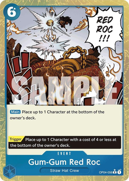 Gum-Gum Red Roc (Textured Foil) (OP04-056) (Foil) [Premium Booster -The Best-]