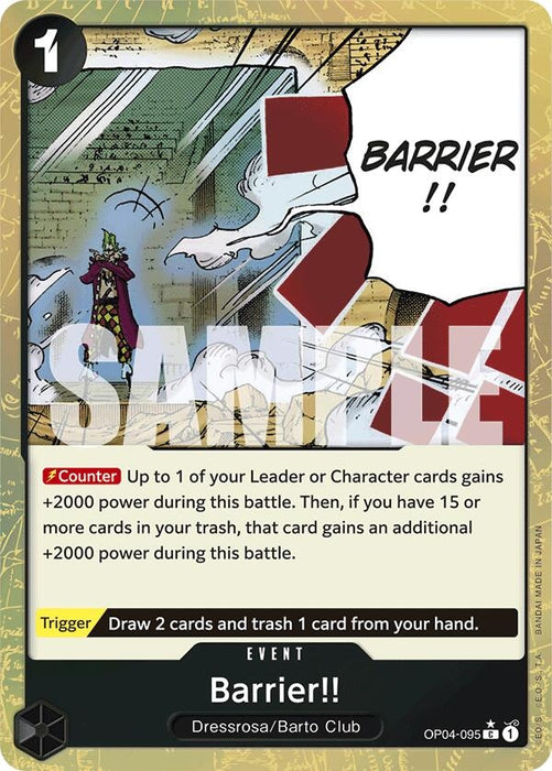 Barrier!! (Textured Foil) (OP04-095) (Foil) [Premium Booster -The Best-]