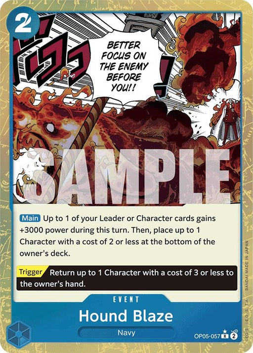 Image for Hound Blaze (Textured Foil) (OP05-057) (Foil) [Premium Booster -The Best-] - One Piece Card Game