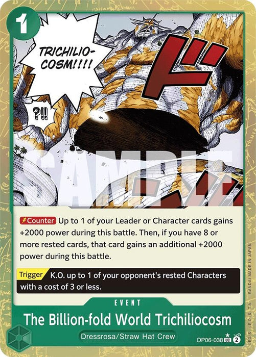 Image for The Billion-fold World Trichiliocosm (Textured Foil) (OP06-038) (Foil) [Premium Booster -The Best-] - One Piece Card Game
