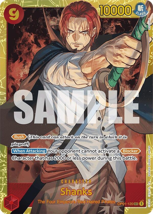 Image for Shanks (OP01-120) (Reprint) (OP01-120) (Foil) [Premium Booster -The Best-] - One Piece Card Game