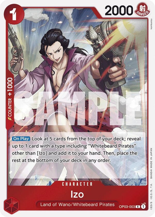 Image for Izo (OP03-003) (Reprint) (OP03-003) (Foil) [Premium Booster -The Best-] - One Piece Card Game