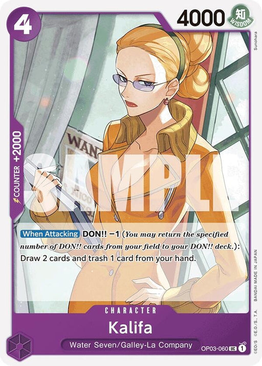 Image for Kalifa (Reprint) (OP03-060) [Premium Booster -The Best-] - One Piece Card Game