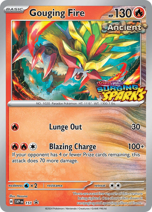 Image for Gouging Fire - 151 (151) (Holofoil) [SV: Scarlet & Violet Promo Cards] (SVP) - Pokemon