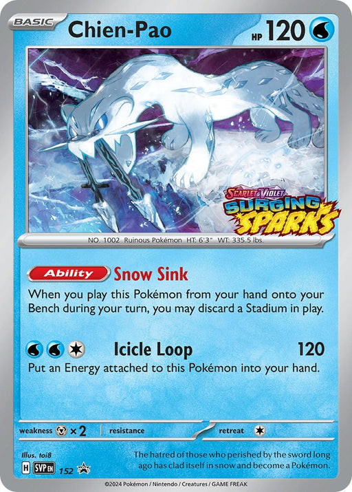 Image for Chien-Pao - 152 (152) (Holofoil) [SV: Scarlet & Violet Promo Cards] (SVP) - Pokemon