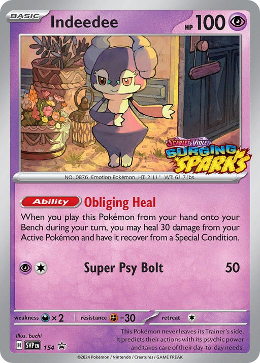 Image for Indeedee - 154 (154) (Holofoil) [SV: Scarlet & Violet Promo Cards] (SVP) - Pokemon