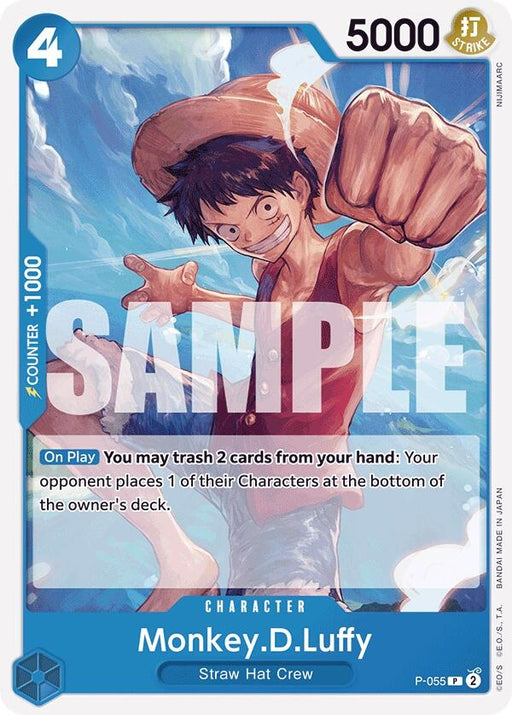 Image for Monkey.D.Luffy (P-055) (Reprint) (P-055) [Premium Booster -The Best-] - One Piece Card Game