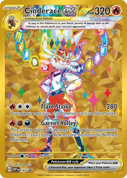 Image for Cinderace ex - 163 (163) (Holofoil) [SV: Scarlet & Violet Promo Cards] - Pokemon