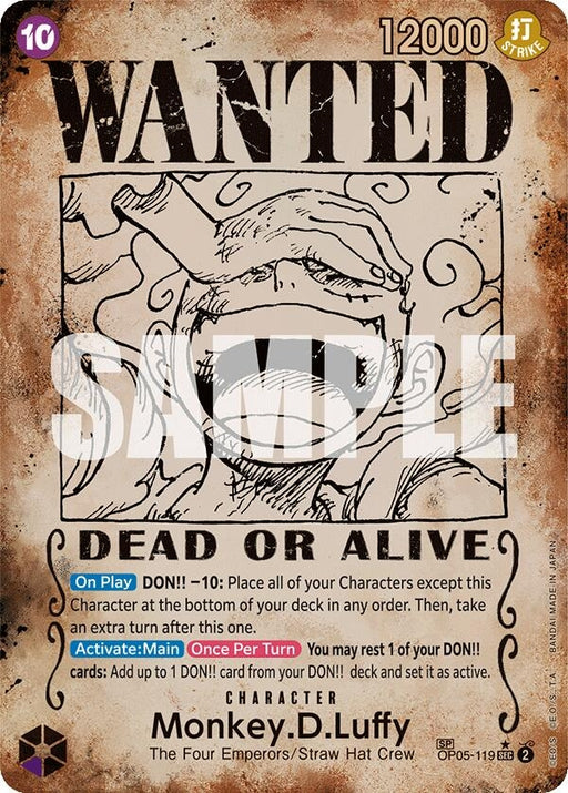Image for Monkey.D.Luffy (Wanted Poster) (OP05-119) (Foil) [Emperors in the New World] - One Piece Card Game