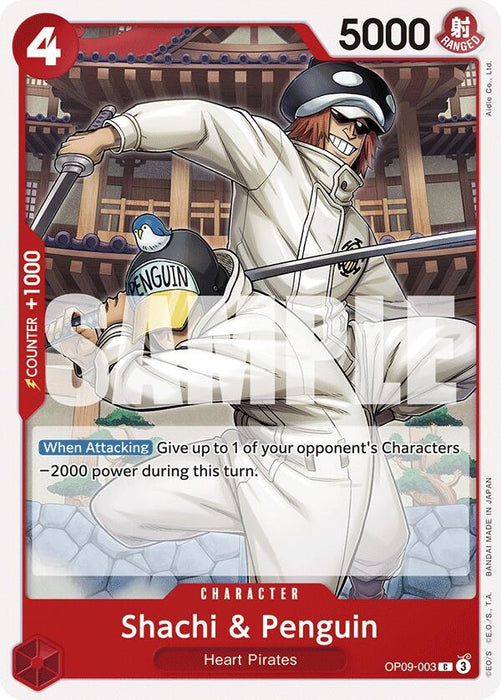 Image for Shachi & Penguin (OP09-003) [Emperors in the New World] - One Piece Card Game