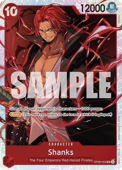 Image for Shanks (004) (OP09-004) (Foil) [Emperors in the New World] - One Piece Card Game